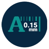 Precisão de caracteres micro de 0,15mm